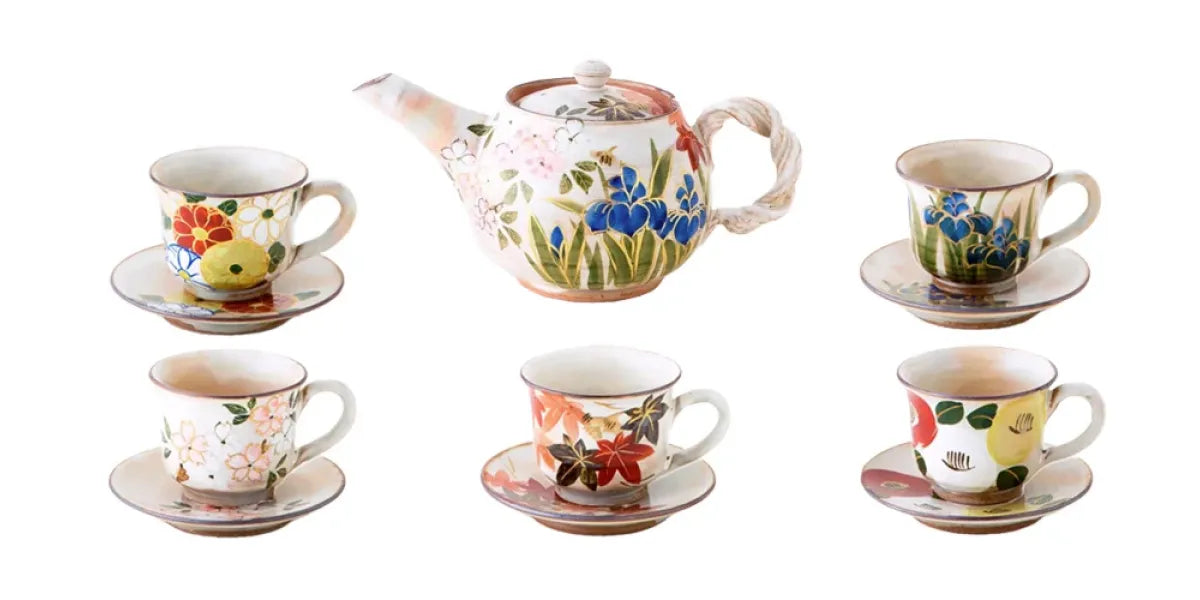 京焼・清水焼のポットとティーカップ