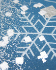金銀砂子細工 冬 雪輪 浅黄 アートパネル S/L