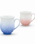 京焼 清水焼 花結晶 ペア マグカップ セット 青/赤