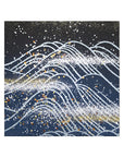 金銀砂子細工 夏 大波 黒藍 アートパネル S/L