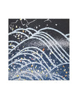 金銀砂子細工 夏 大波 黒藍 アートパネル S/L