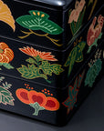 (受注生産品)秀衡塗 古代漆絵重箱 6.5寸