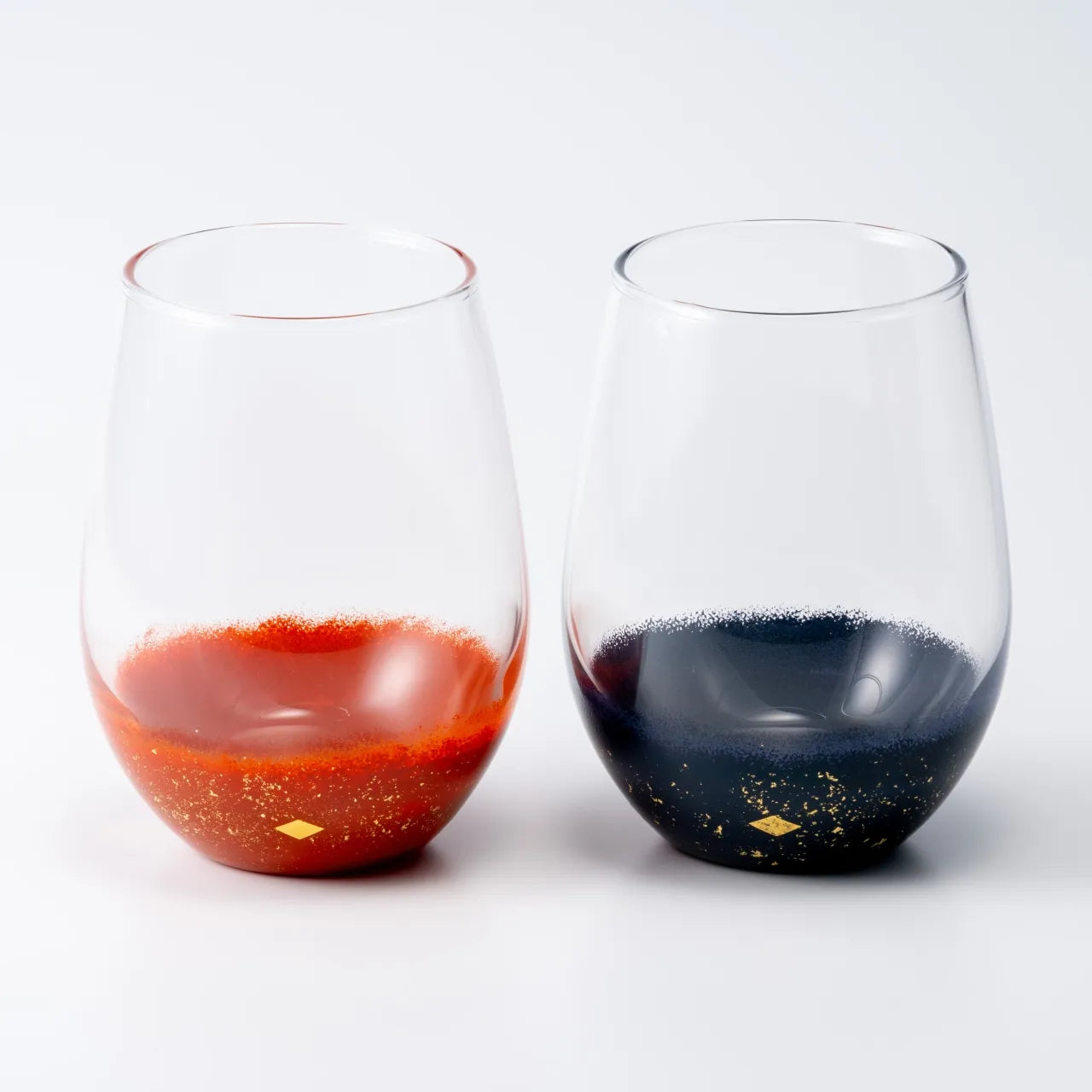 南部漆器 老舗光原社 秀衡塗 木製 金箔色漆　菱に梅文様　蓋碗十客　茶道具 秀衡塗 漆グラス秀衡 菱箔オールド ペアグラス | ギフトショップ