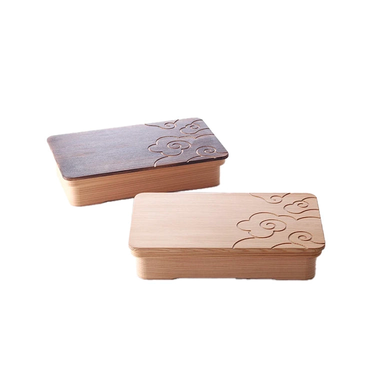 長方形 お弁当箱 雲紋柄（白刻） | ギフトショップ Nihon Miyabi 通販