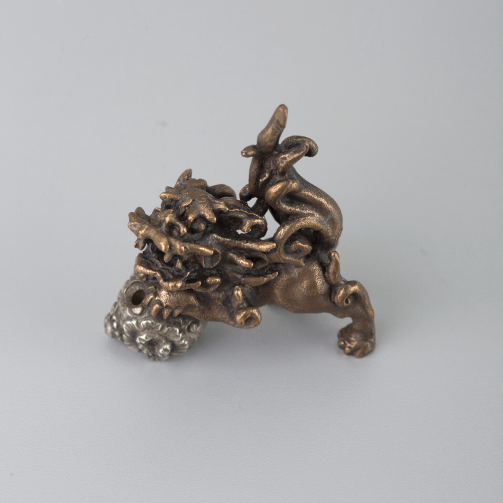 高岡鋳物 お香立て 玉獅子 蝋型銅製 | ギフトショップ Nihon Miyabi