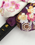 押絵羽子板 刺繍亀甲紫桜 刺繍すみれ桜