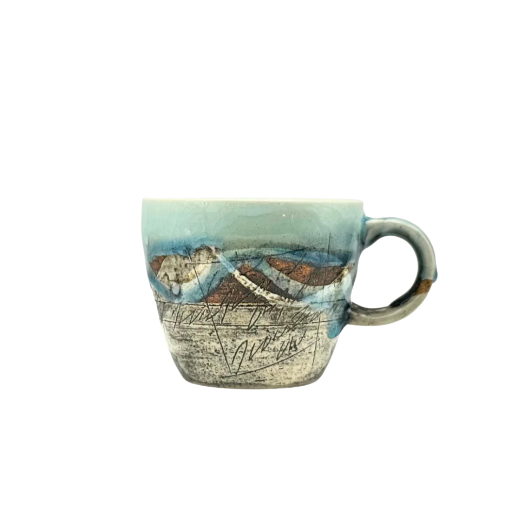美濃焼 線刻 コーヒーカップ＆ソーサーセット | ギフトショップ Nihon