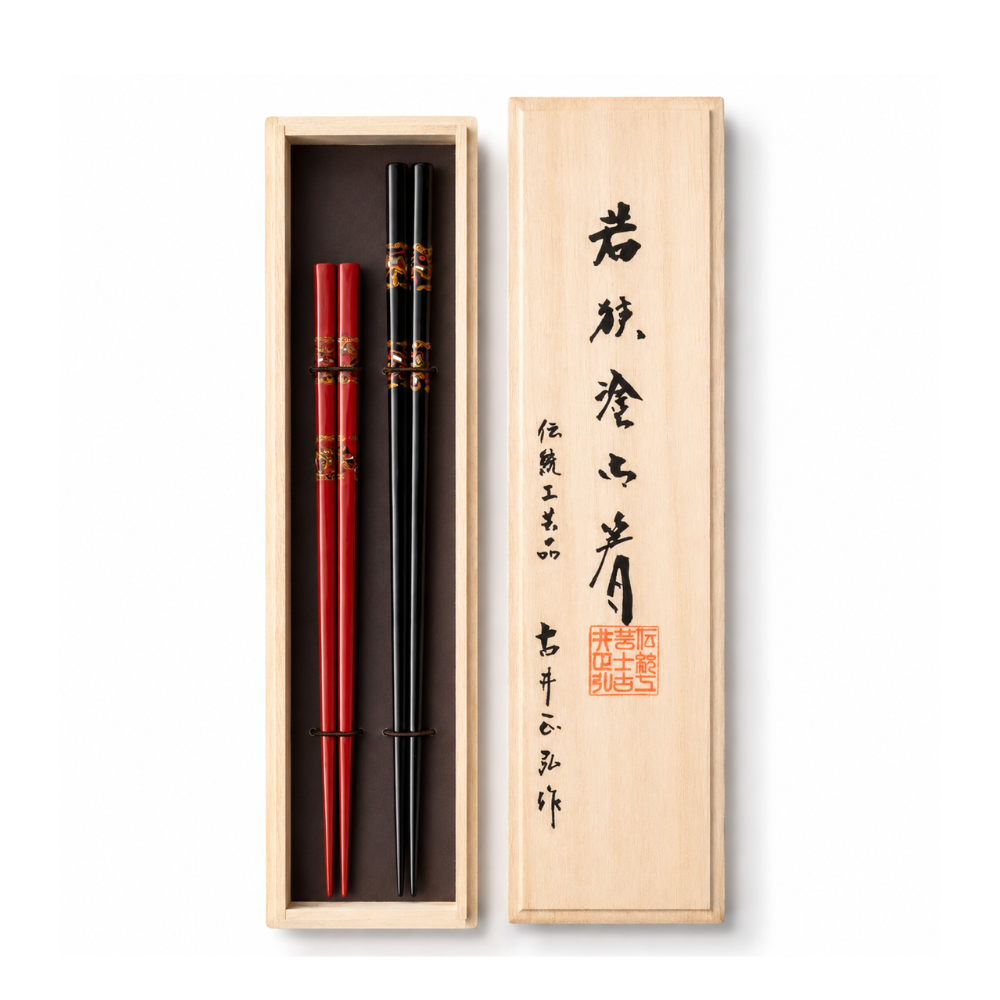 夫婦箸 八千代 23.5cm/20.5cm 箸 桐箱入り | ギフトショップ Nihon
