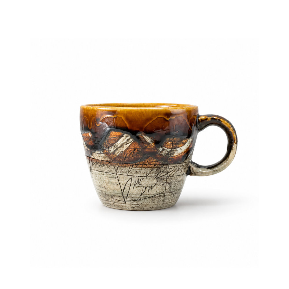 美濃焼 線刻 コーヒーカップ＆ソーサーセット | ギフトショップ Nihon