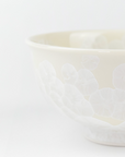 京焼 花結晶 夫婦茶碗 青/白