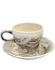 美濃焼 線刻 コーヒーカップ&ソーサーセット