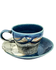 美濃焼 線刻 コーヒーカップ&ソーサーセット