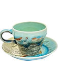 美濃焼 線刻 コーヒーカップ&ソーサーセット