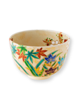 清水焼 京焼 抹茶碗 色絵四季彩花