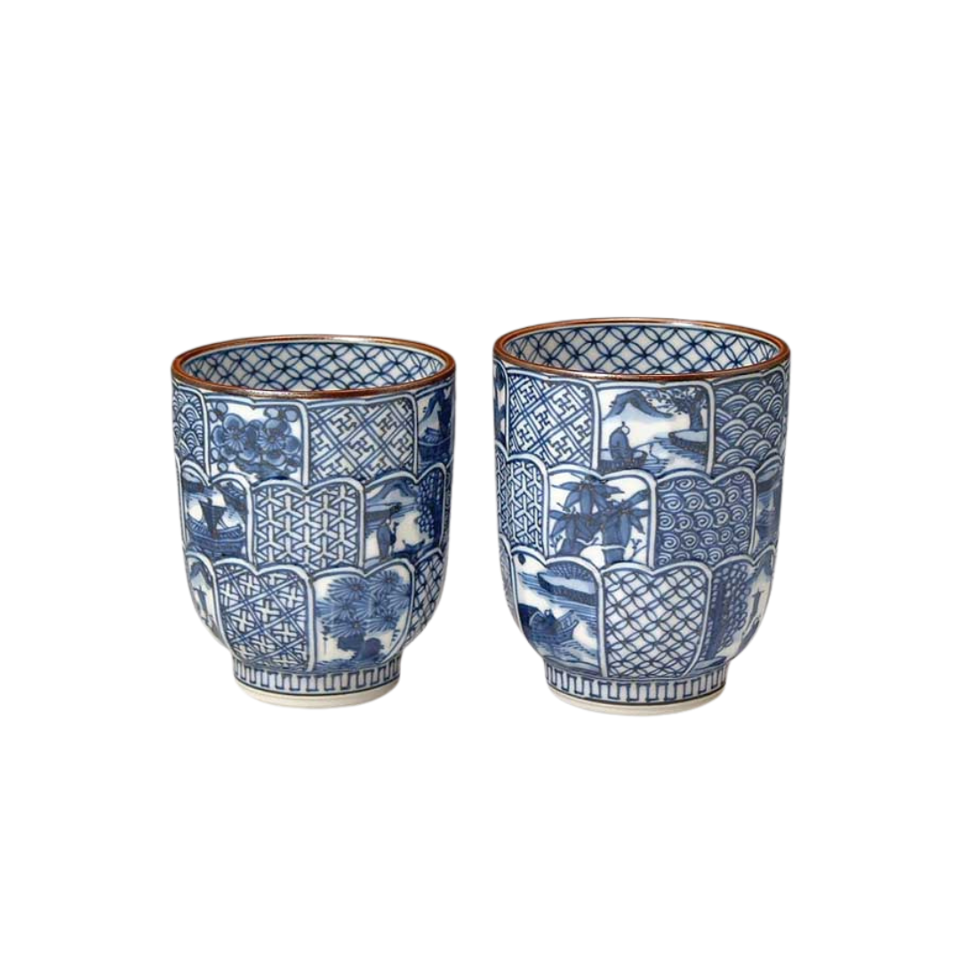 ☆ 平安瑞古 京焼 祥瑞湯呑 平安瑞古 京焼 祥瑞湯呑 ☆ 平安瑞古 京焼