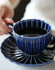 美濃焼 ぎやまん陶 コーヒーカップ&ソーサー ギフトセット