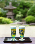 津軽びいどろ 金彩碧瑠璃 ピルスナーペアセット