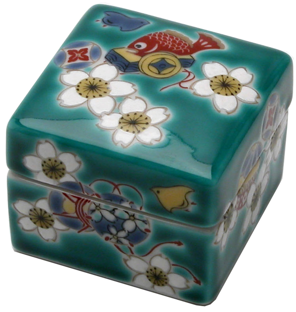 九谷焼 彩 色絵陶箱 桜 6個セット | ギフトショップ Nihon Miyabi 通販
