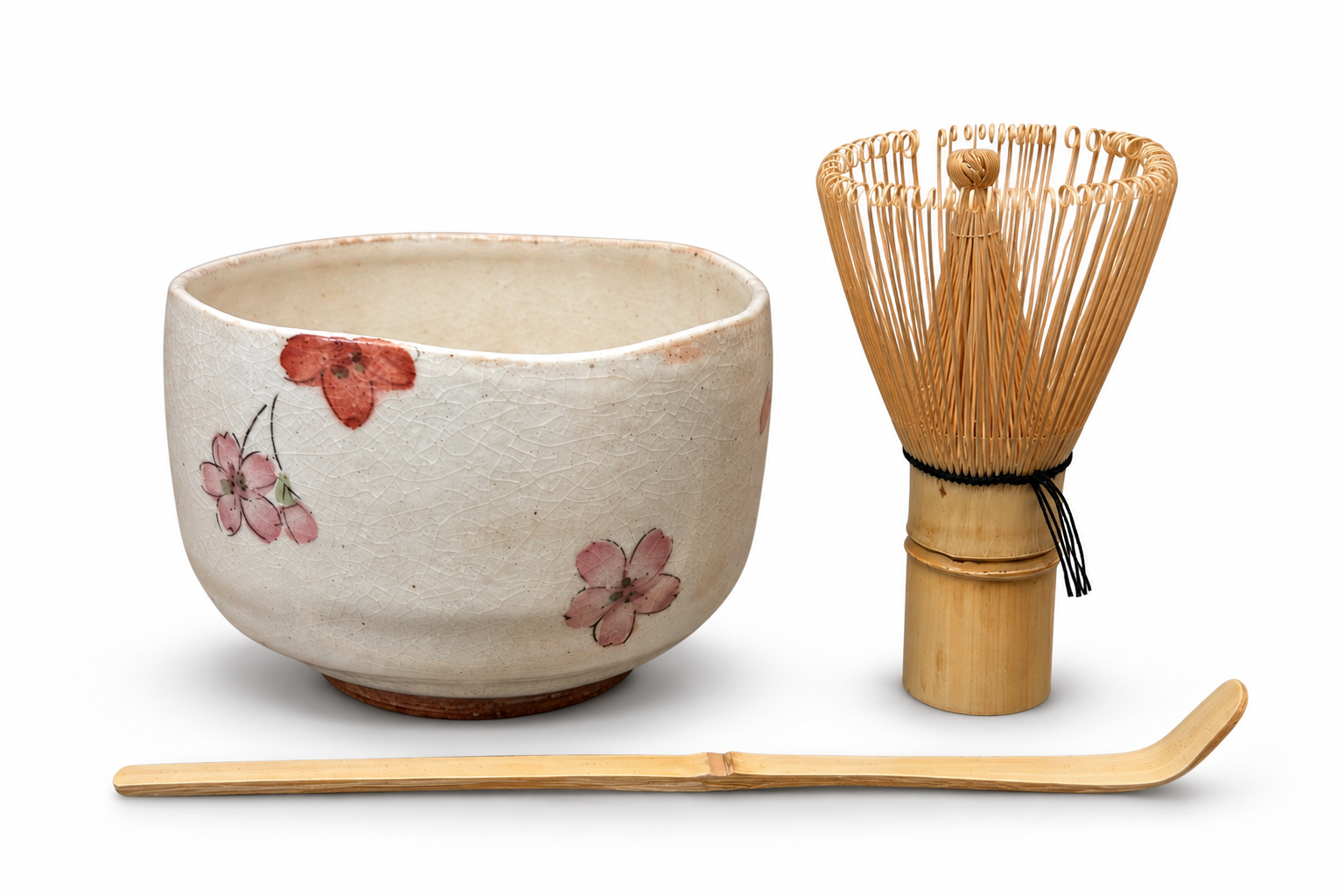 波佐見焼 さくら お抹茶 3点セット | ギフトショップ Nihon Miyabi