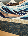 現代掛け軸 葛飾北斎 富嶽三十六景 神奈川沖浪裏