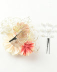 髪飾羽子板 白桃色