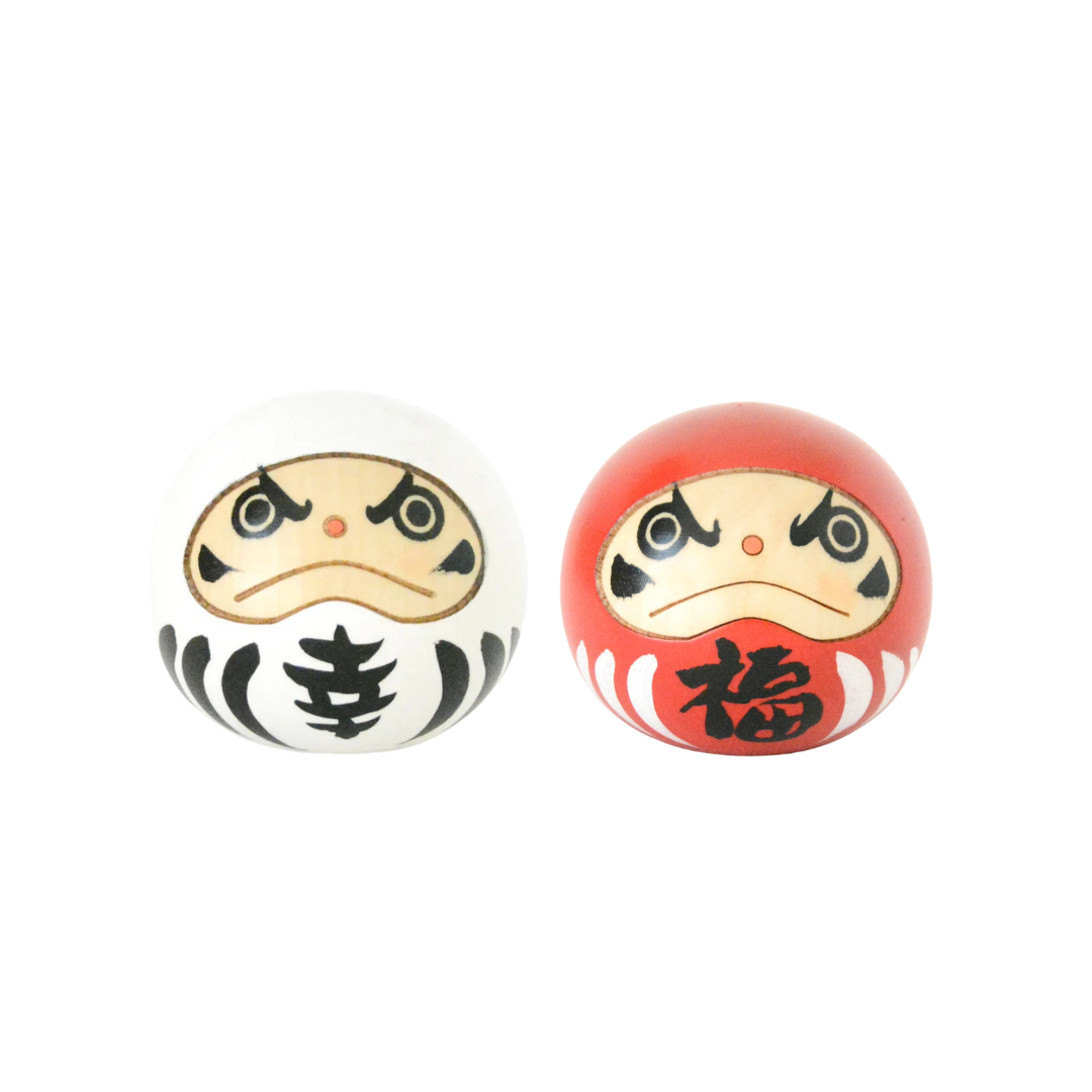 紅白の幸福だるま 卯三郎こけし 幸福だるま紅白セット | ギフトショップ Nihon Miyabi