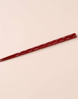 若狭塗り箸 貝きりこ 朱 21.5cm 桐箱入り