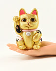 江戸木目込人形 風水シリーズ 招き猫 金