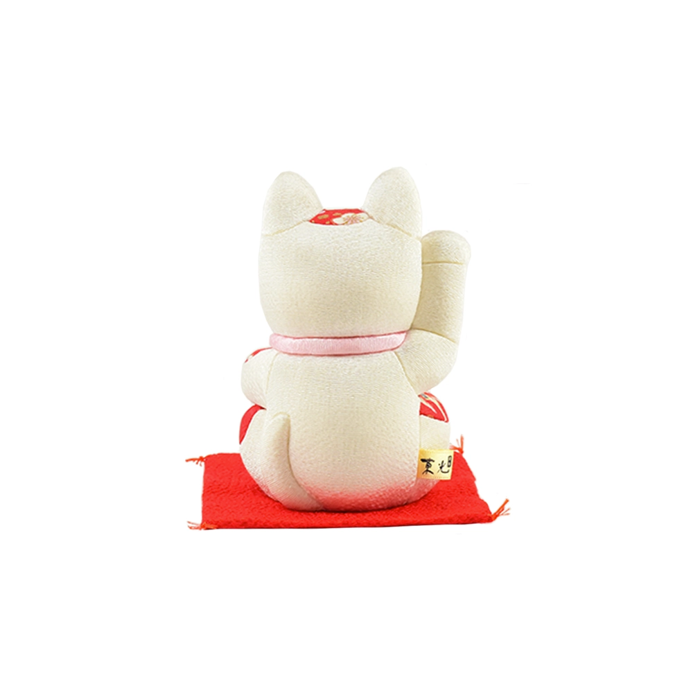 江戸木目込人形 風水シリーズ 招き猫 白 | ギフトショップ Nihon