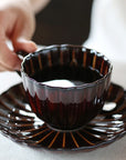美濃焼 ぎやまん陶 コーヒーカップ&ソーサー ギフトセット