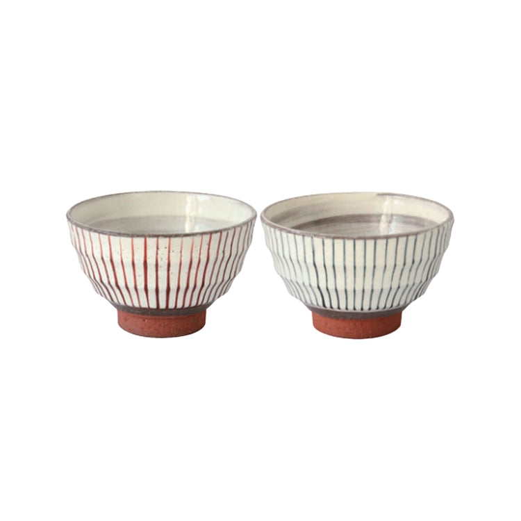 波佐見焼 化粧十草 夫婦茶碗 セット 赤/青 | ギフトショップ Nihon 波佐見焼 化粧十草 夫婦茶碗 セット 赤/青 | ギフトショップ Nihon