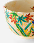 清水焼 京焼 抹茶碗 色絵四季彩花