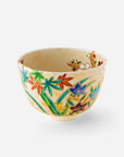 清水焼 京焼 抹茶碗 色絵四季彩花