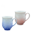 京焼 清水焼 花結晶 ペア マグカップ セット 青/赤