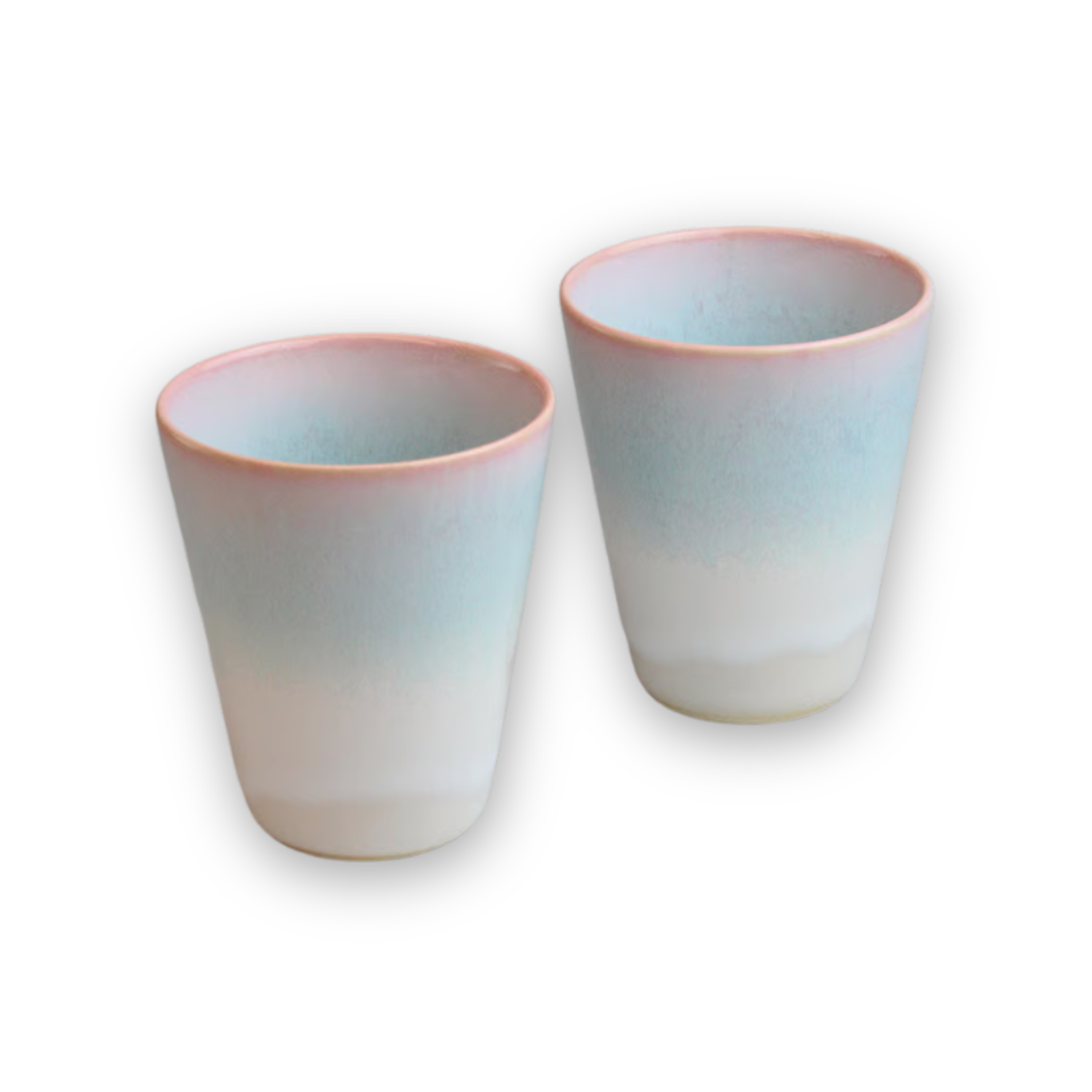 萩焼 お祝いペアカップ（ミント&ピンク）木箱付き | ギフトショップ
