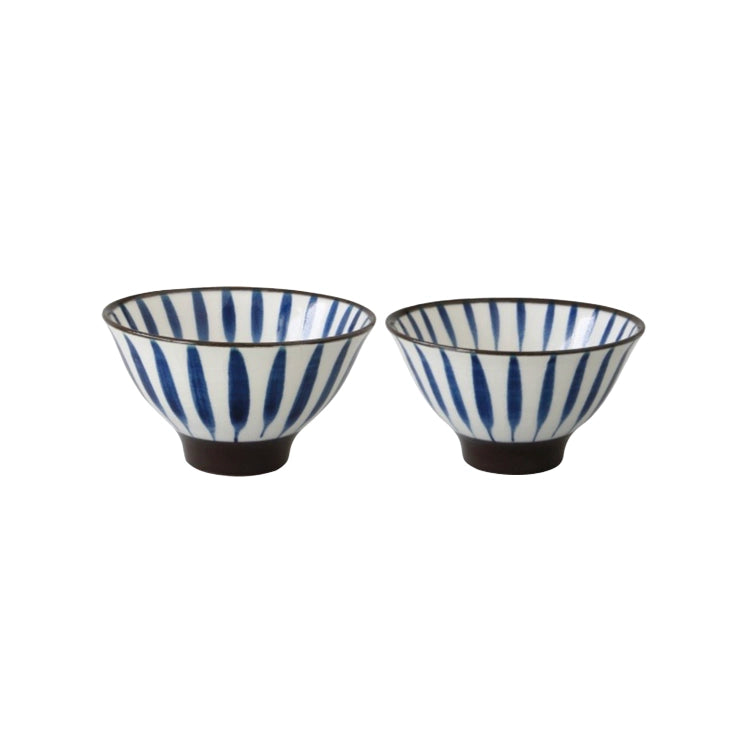 波佐見焼 ぼかし十草 夫婦茶碗 セット 大/小 | ギフトショップ Nihon