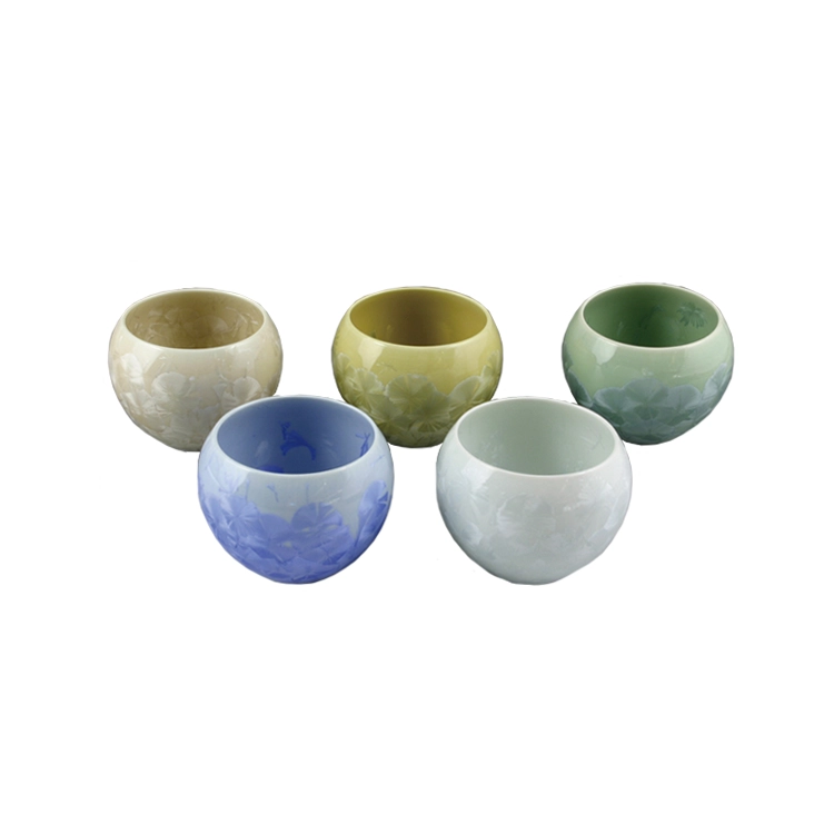 京焼 清水焼 花結晶 お茶呑み茶碗 5個セット | ギフトショップ Nihon 