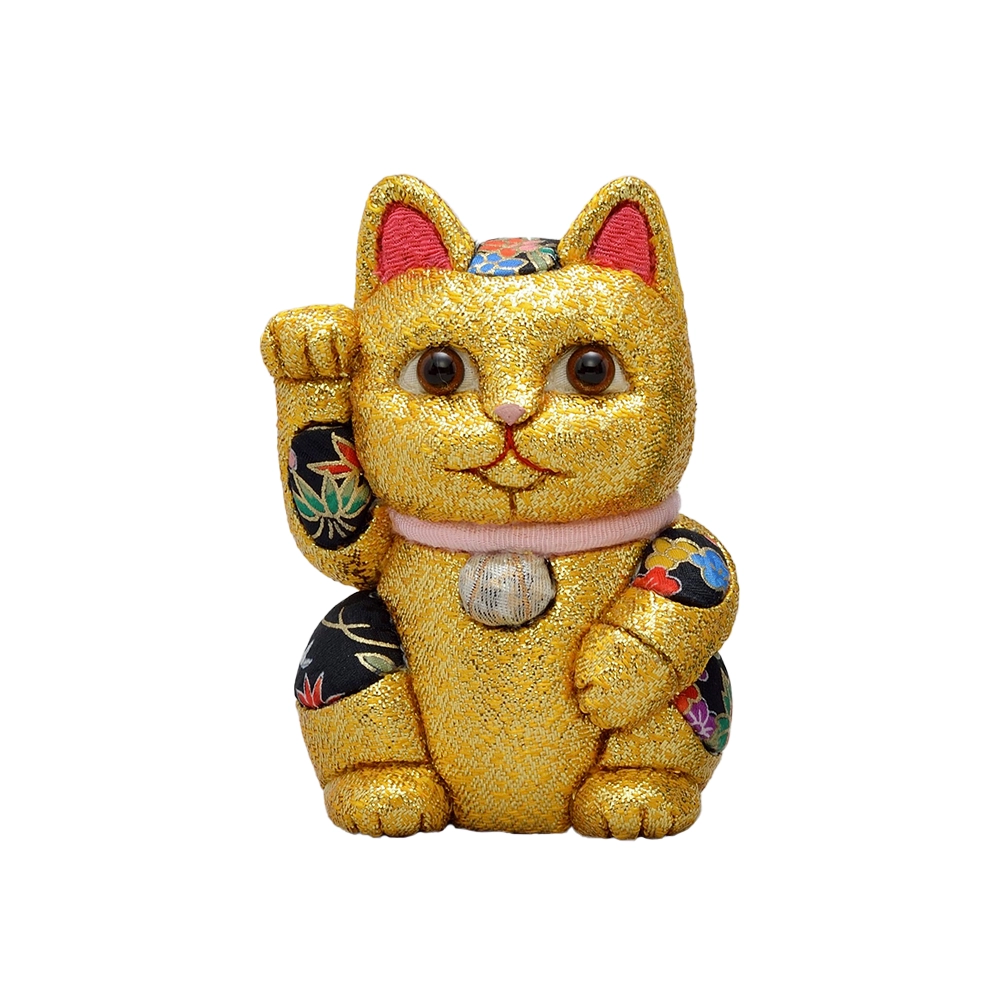 江戸木目込人形 風水シリーズ 招き猫 金 | ギフトショップ Nihon