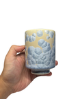 京焼 清水焼 花結晶 湯呑みセット 青墨/銀藤