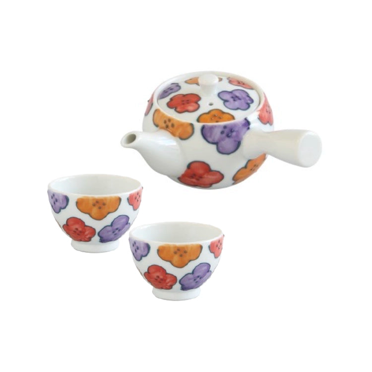 波佐見焼 花彩 急須 セット | ギフトショップ Nihon Miyabi 通販サイト