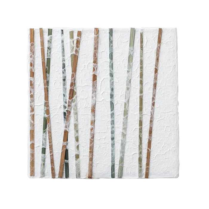 天然貴石 赤メノー 竹のアートパネル 竹編みアートパネル 花六つ目