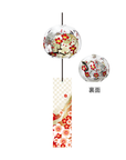 会津・喜多方 手描き蒔絵風鈴 金銀梅/桜富士