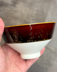 京焼 清水焼 KOROMO 黒耀・赤耀虹彩 夫婦茶碗