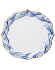有田染付シリーズ 輪花プレート 青海波(せいかいは)