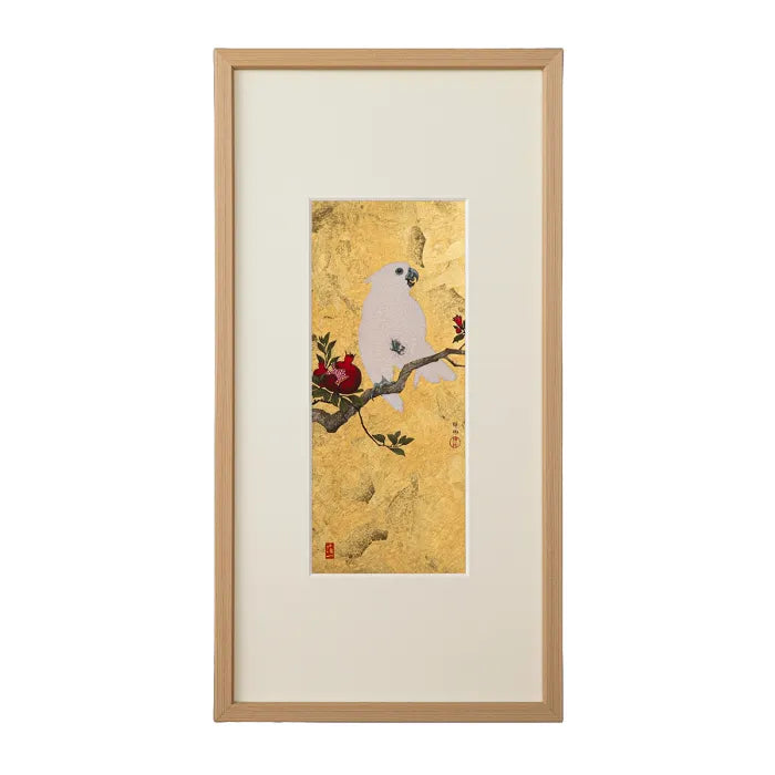 柘榴に鸚鵡 KOSON アートパネル | ギフトショップ Nihon Miyabi 通販サイト