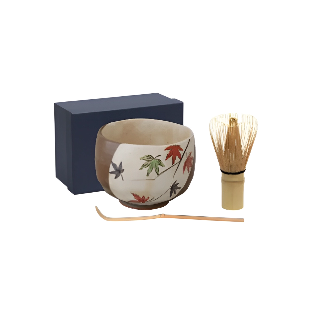 波佐見焼 もみじ お抹茶 3点セット | ギフトショップ Nihon Miyabi