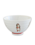 波佐見焼 Standing Cat 夫婦茶碗 青/赤