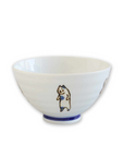 波佐見焼 Standing Cat 夫婦茶碗 青/赤