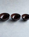 ぎやまん陶 茶碗 茄子紺ブルー