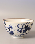 有田焼 染付夫婦茶碗 流水花 / 波うさぎ